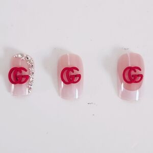 Luxury Nail Charms Red